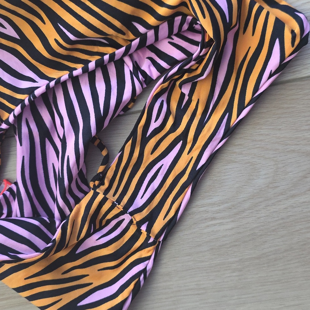 Maaji Vibrant Floral and Zebra Print One Piece Reversible Two Way Swimsuit - Picture 11 of 11